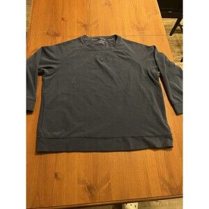 Marc New York Andrew Marc Sweatshirt 2X Blue Raglan Pullover Lightweight Stretch